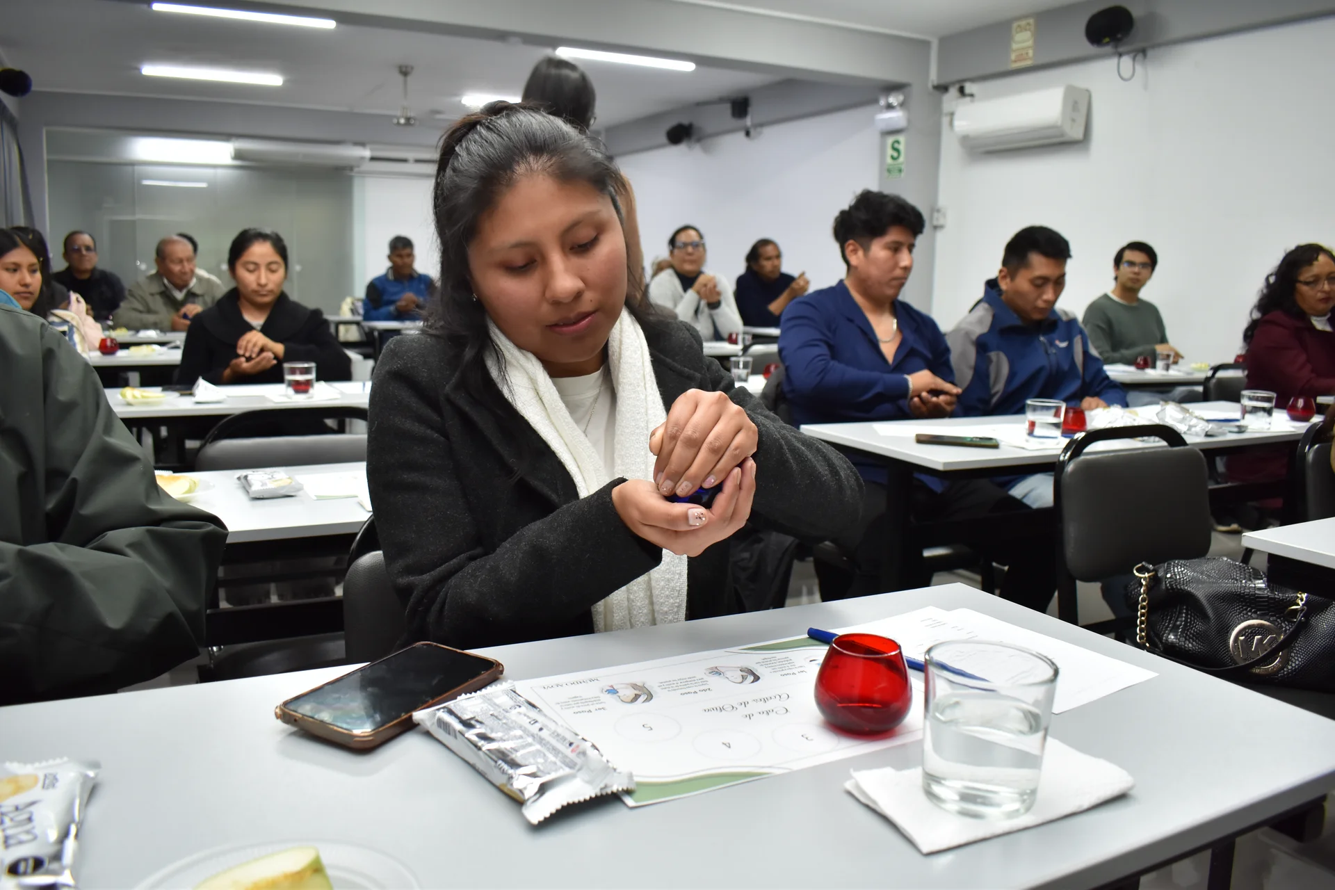 Focused attention during the sensory evaluation of the samples.