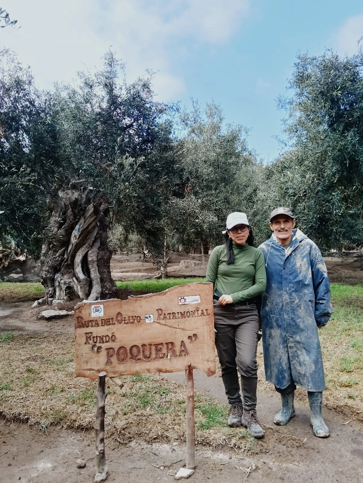 Trabajo de georreferenciación en el campo con el Sr. Flores